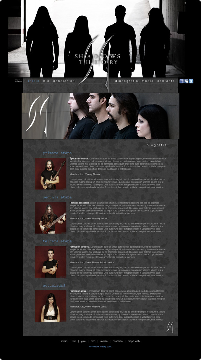 frenzy studio - Shadows Theory web design